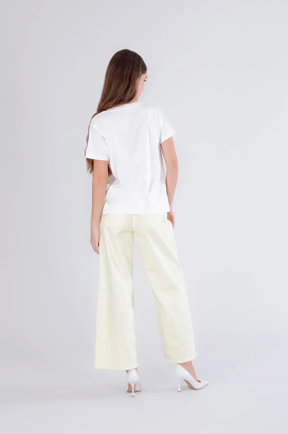 CafèNoir T-Shirt Stampa Estiva maglietta donna off white cotone
