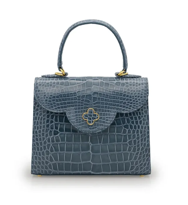 Cardinal Milano First Lady Grey Alligator borsa grigio alligatore
