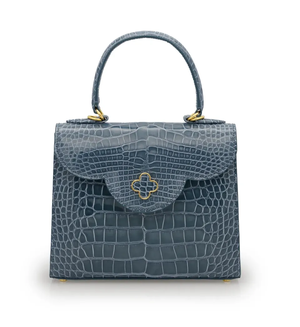 Cardinal Milano First Lady Grey Alligator borsa grigio alligatore