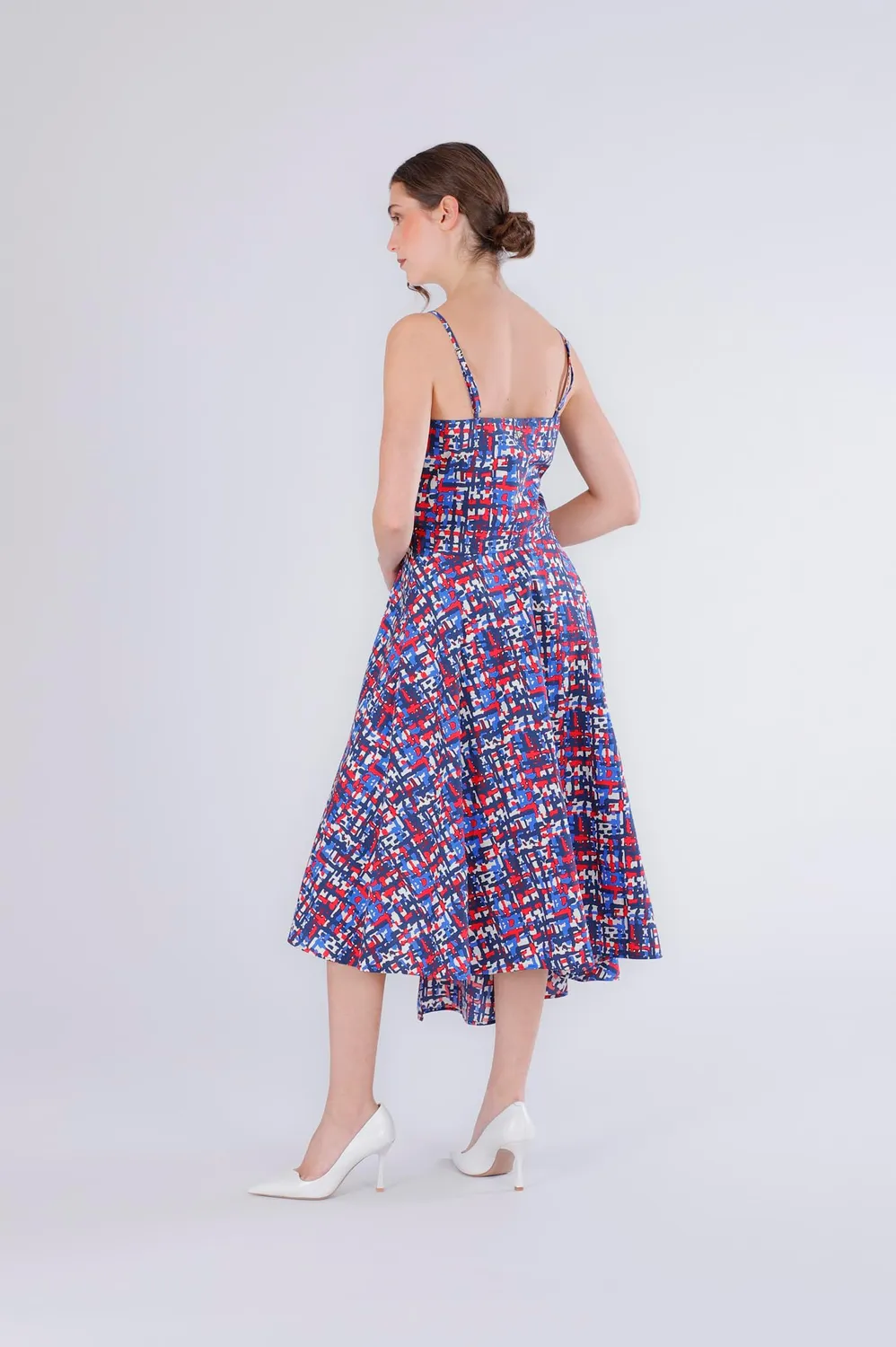 CafèNoir Abito Asimmetrico Popeline Cotone Tweed S