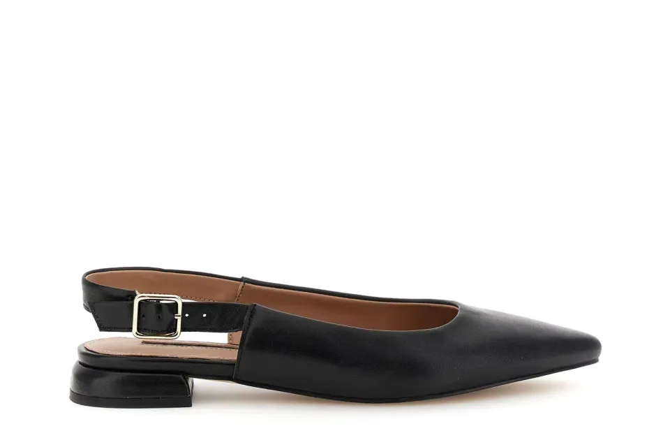 CafèNoir Ballerine Pelle Laccio Punta 2 cm