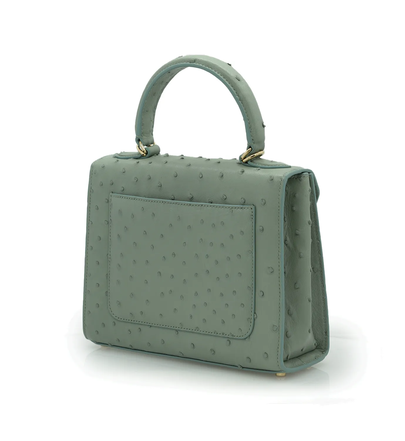 Cardinal Milano First Lady Borsa Pelle Struzzo Salvia