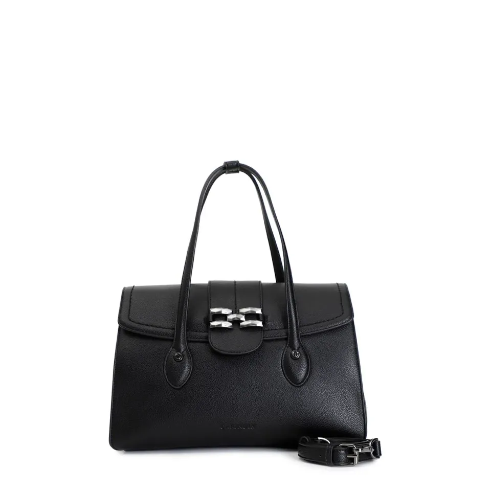 CafèNoir Shopping Bag Pattina Morsetto Nera