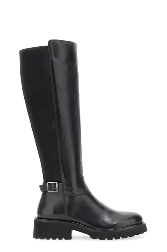 CafèNoir stivali pelle donna neri con zip tacco 4,5 cm