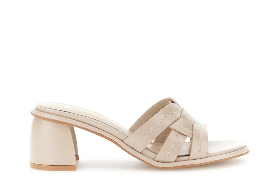 CafèNoir sandali donna effetto naplak tacco 6 cm cuciture