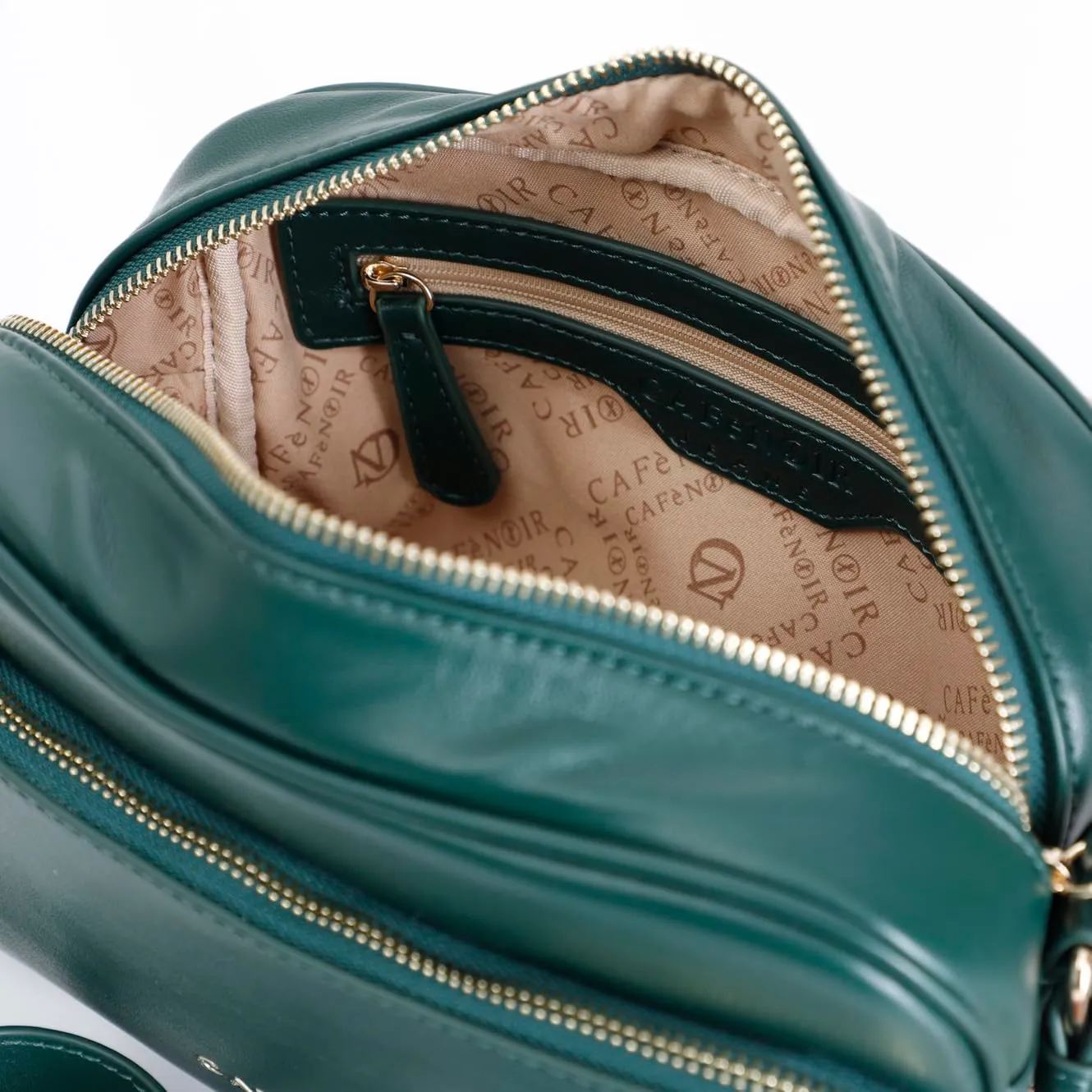 CafèNoir Camera Bag borsa tracolla donna con tasca zip round