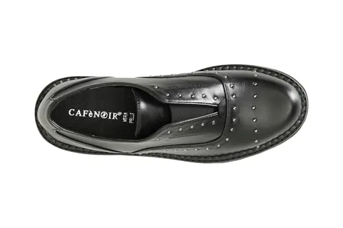CafèNoir Francesina Derby Donna Nero Borchiette