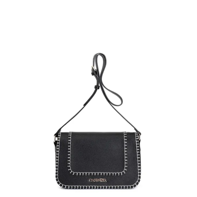CafèNoir Tracolla Pattina Borsa Nero Motivo Infilatura