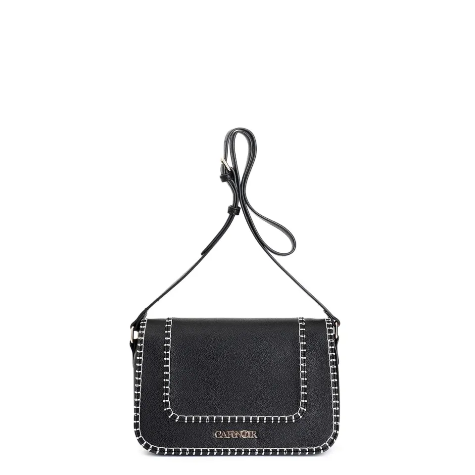 CafèNoir Tracolla Pattina Borsa Nero Motivo Infilatura
