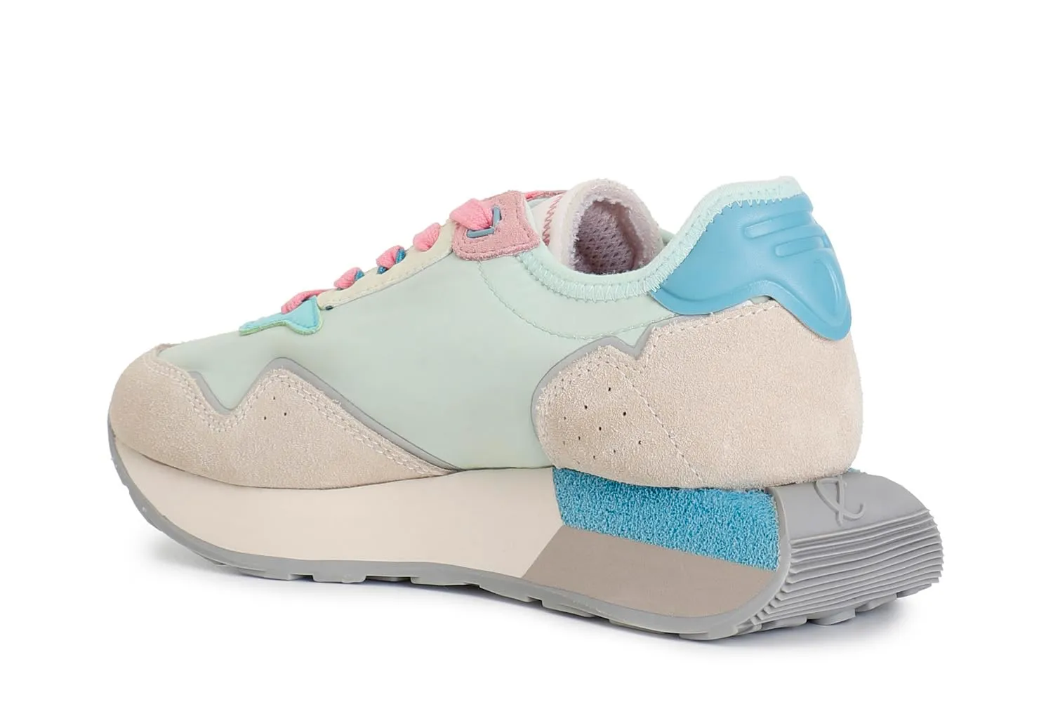 CafèNoir Running Tessuto Camoscio Donna Bianco Fuxia