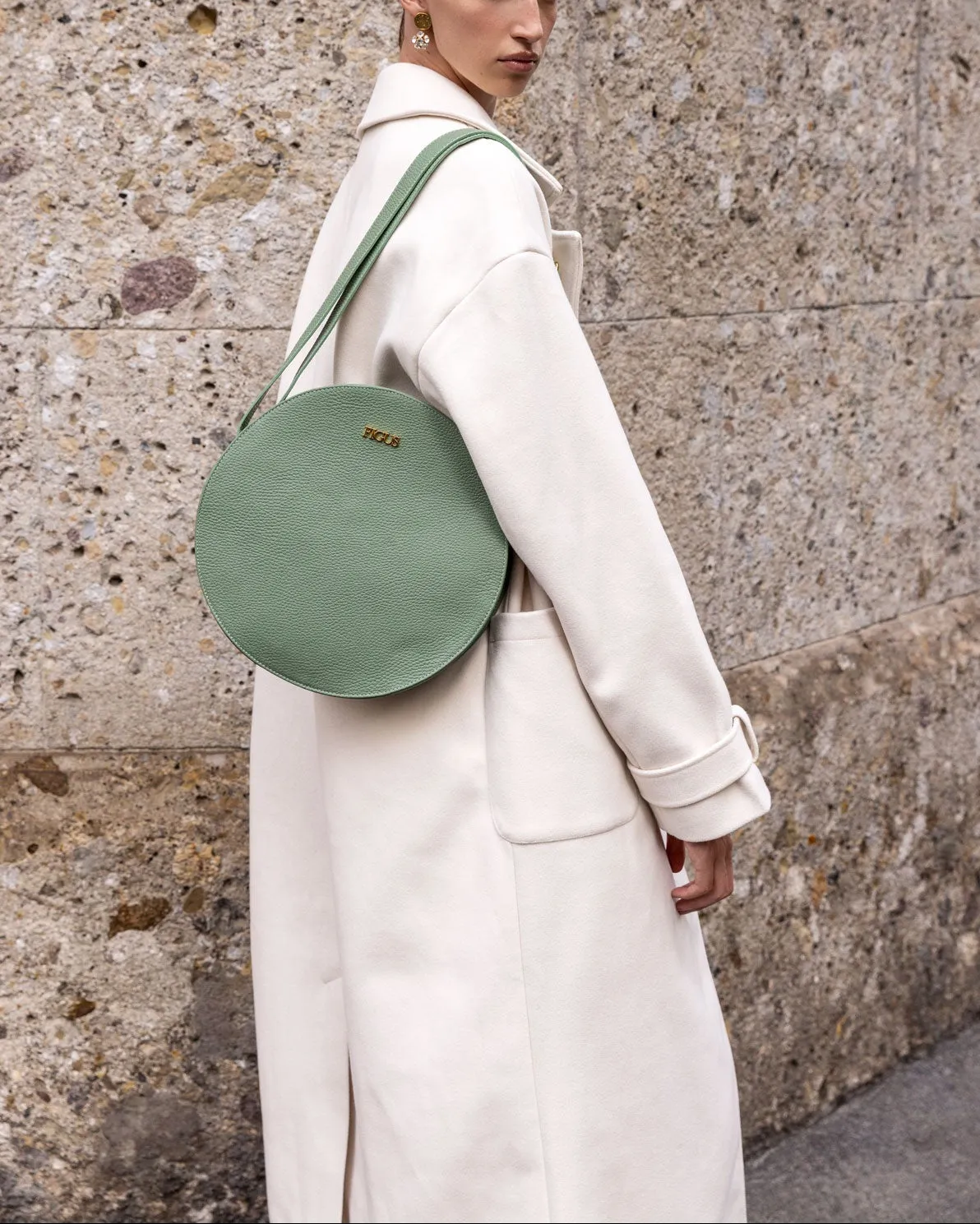 Figus Circle Bag borsa a tracolla rossa rotonda