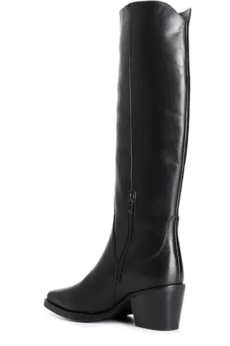 CafèNoir Stivale Pelle Nero texano tacco 55 mm