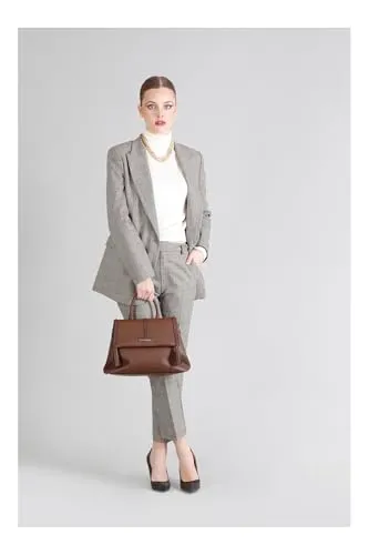 CafèNoir Trecce e Nappe Borsa a Spalla Marrone