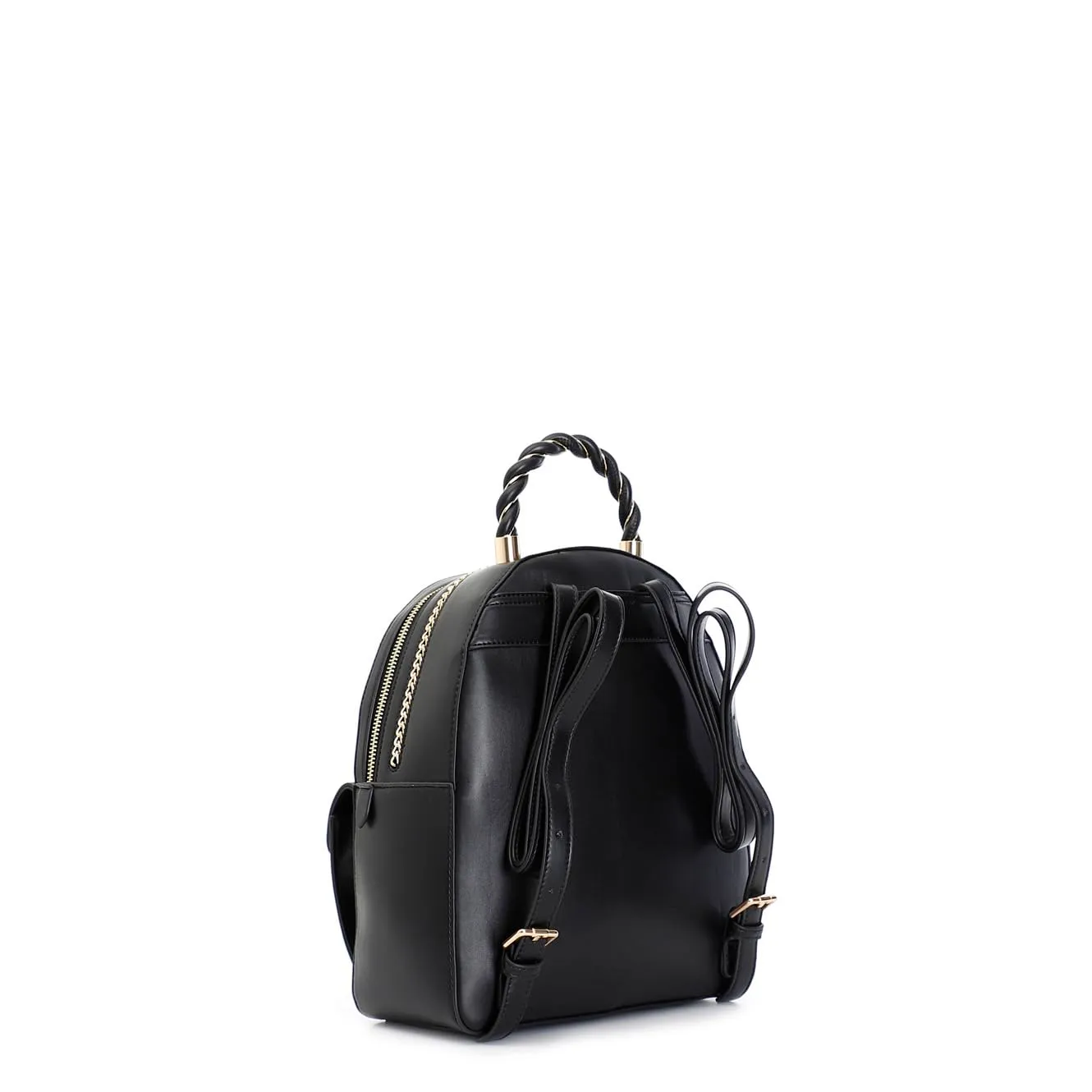 CafèNoir Zaino Donna Nero con Catena Dorata Logo