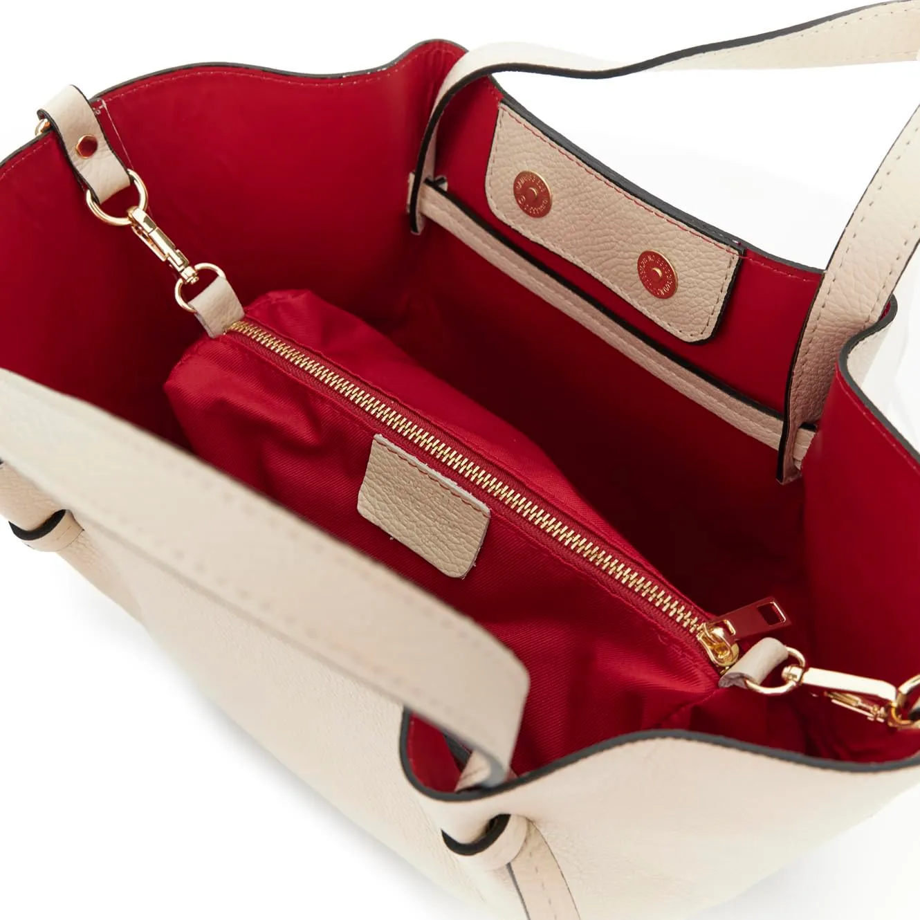 CafèNoir Tote Pelle Martellata Sfoderata con Pochette Interna