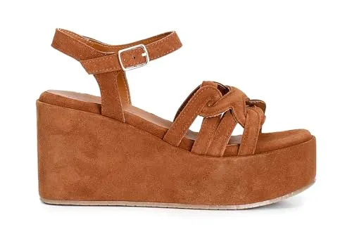 CafèNoir Sandali Gilda Scamosciati 39 Zeppa 9,5 cm