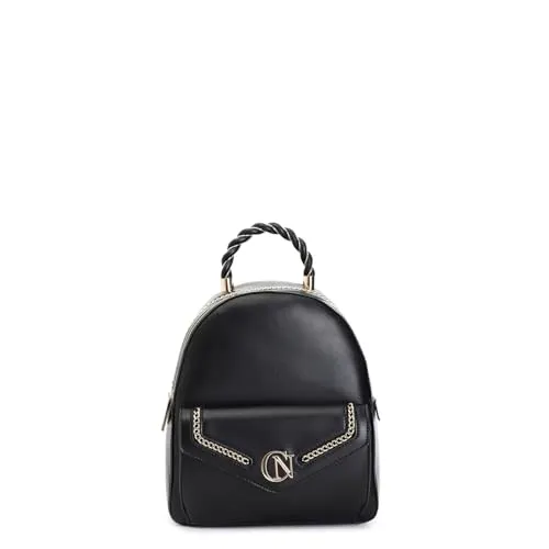 CafèNoir Zaino Donna Nero con Catena Dorata Logo