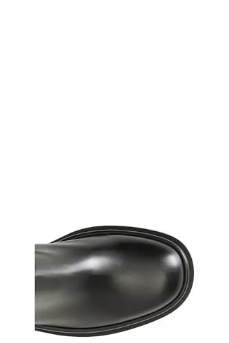 CafèNoir Stivale Donna Pelle Maxi Cerniera Plateau Nero