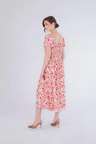 CafèNoir Abito Stampato Donna Fiore Multirosso smock