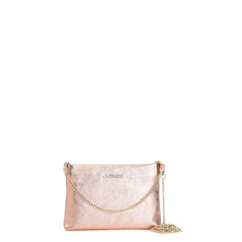 CafèNoir Pochette Pelle Laminata Catena Busta Sera