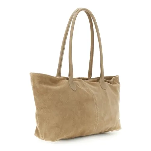 CafèNoir bauletto pelle scamosciata beige donna
