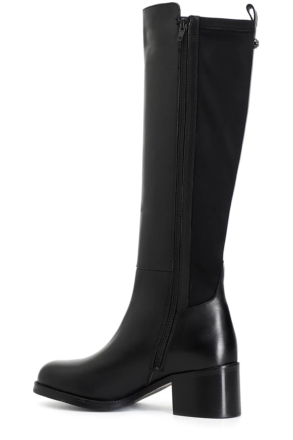 CafèNoir Stivale Donna Pelle Stretch Nero Borchie 50mm
