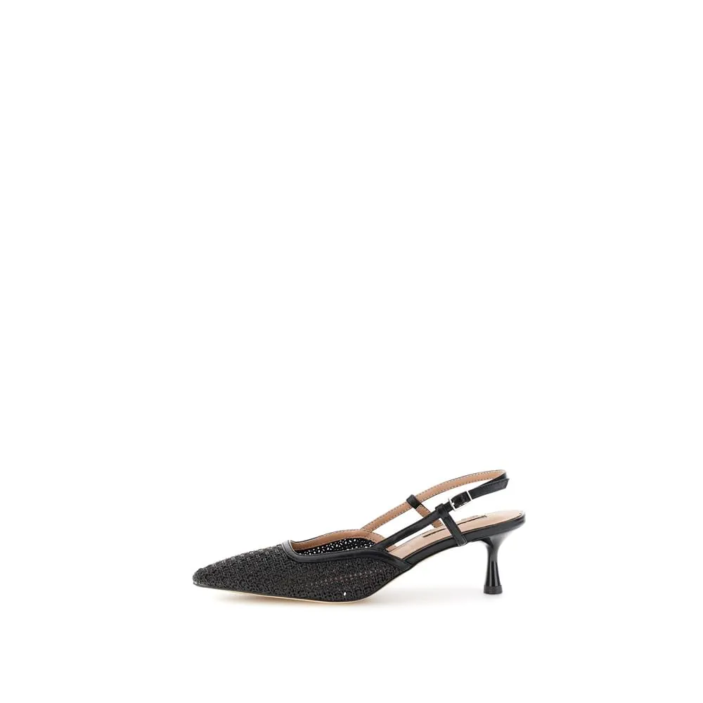 CafèNoir Décolleté Slingback Rafia Tacco 6 cm