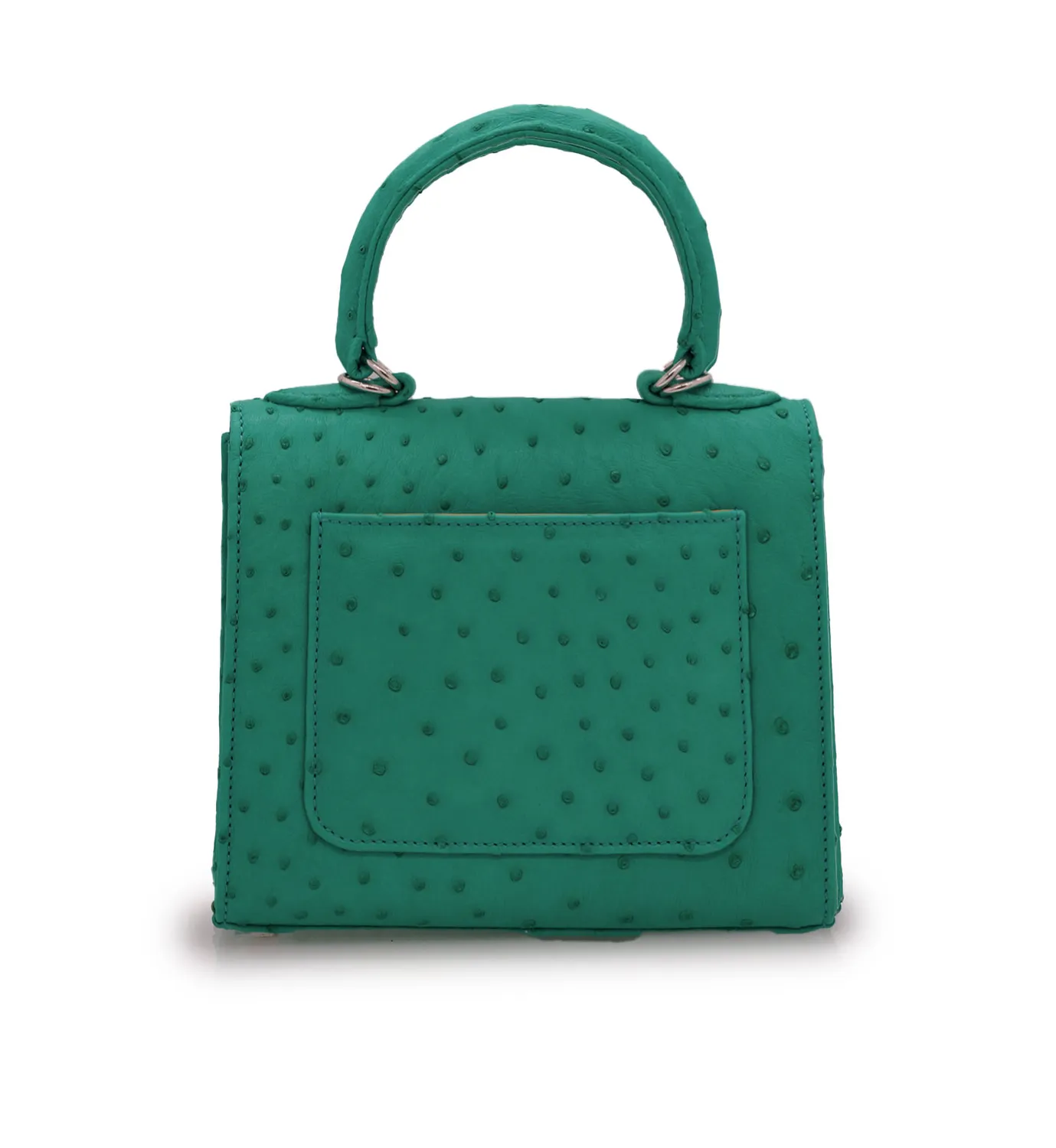 Cardinal Milano First Lady Small Emerald borsa struzzo smeraldo