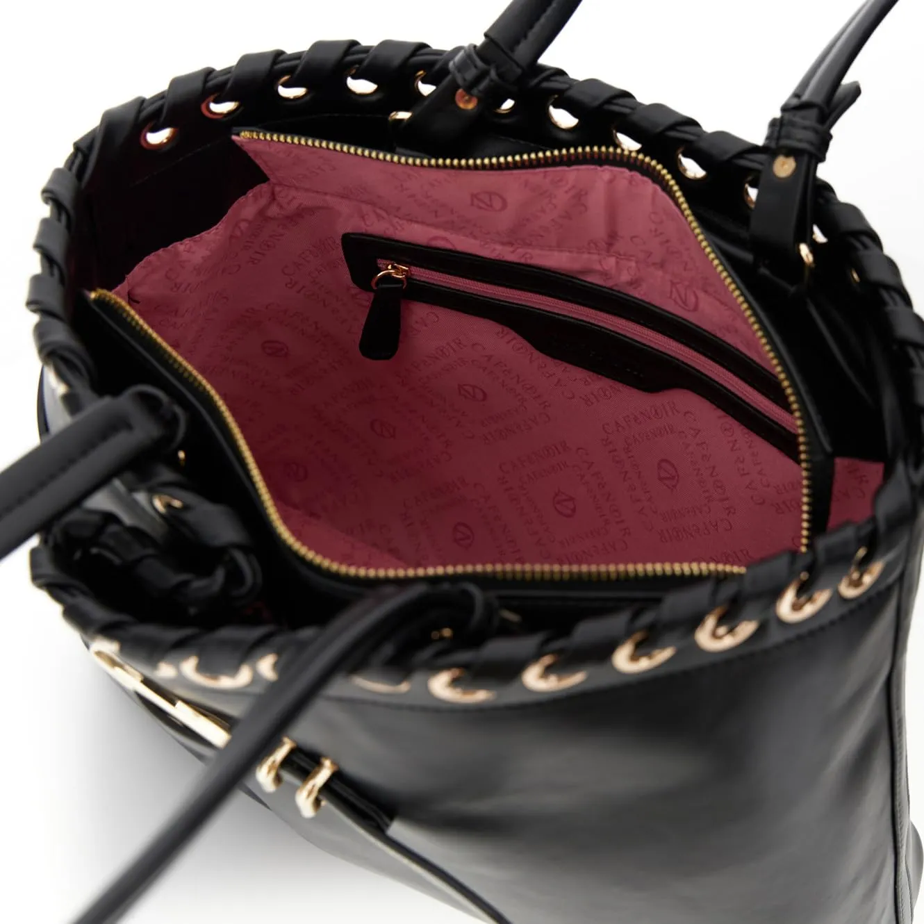 CafèNoir Shopping Bag Donna Nera Fibbia Piega