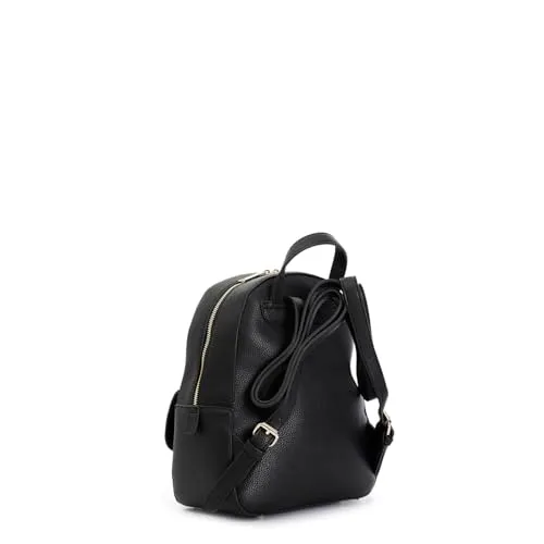 CafèNoir Zaino Nero Effetto Suede con Pattina