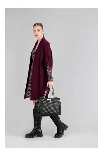CafèNoir Shopping Donna Trapuntata Nera Catena Lucchetto