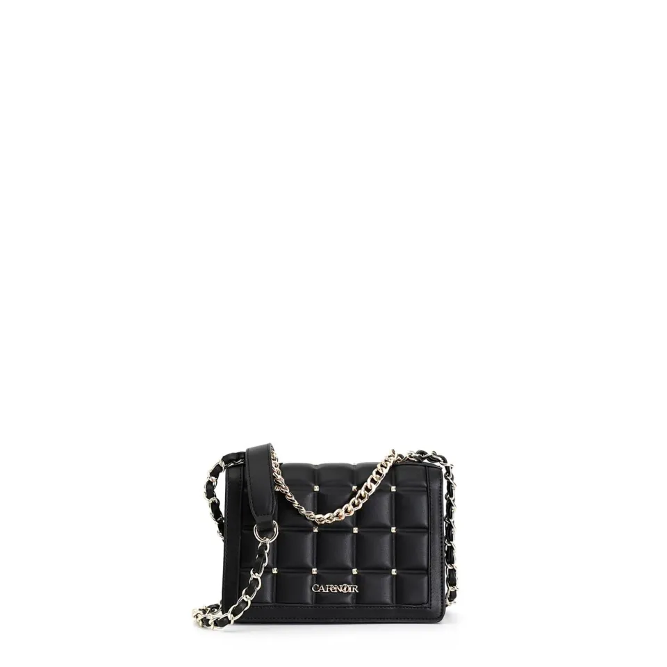 CafèNoir Minibag Donna Trapuntata Borchie Nera