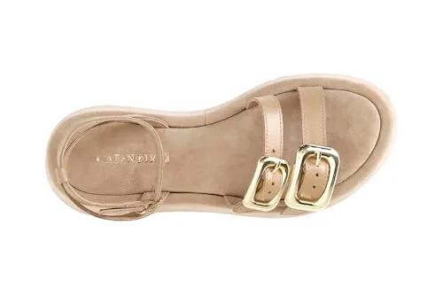 CafèNoir C1XM1535 Sandalo Donna Zeppa Doppia Fascia Fibbia