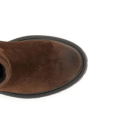 CafèNoir Stivali Scamosciati Testa Moro Cerniera 3,5 cm