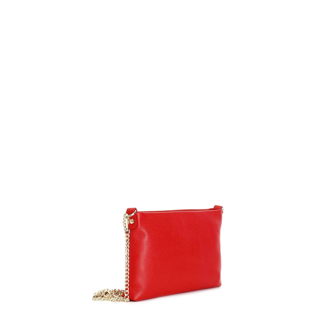 CafèNoir Pochette Pelle Martellata Rossa Catena