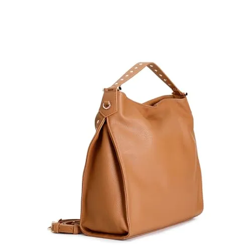 CafèNoir Sacca Morbida Rivetti Marrone Onesize Metallo