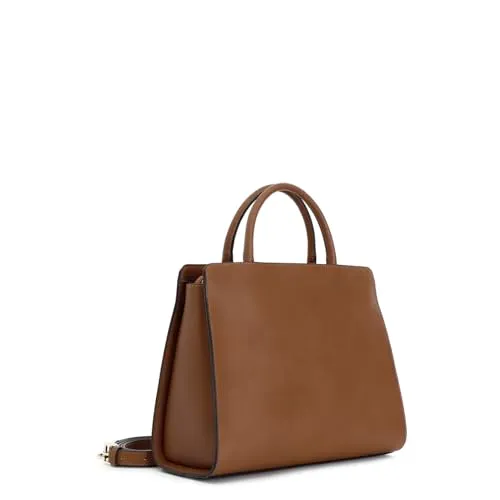 CafèNoir Tote Maculata Marrone Borsa Lucchetto Logato