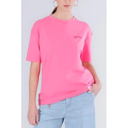 CafèNoir T-Shirt Cocktail maglietta donna bubble gum cotone