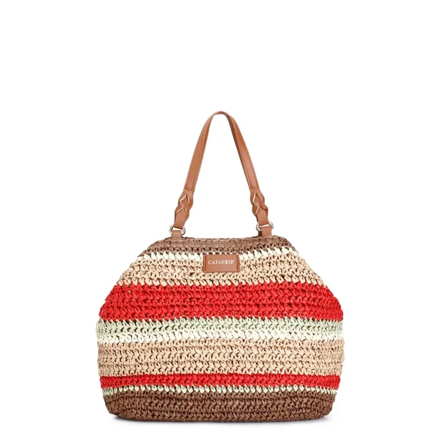 CafèNoir Tote Crochet Borsa Multi/Nero Fatta a Mano