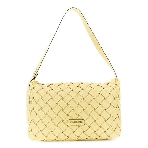 CafèNoir Borsa a Spalla Nappa Intrecciata Gialla