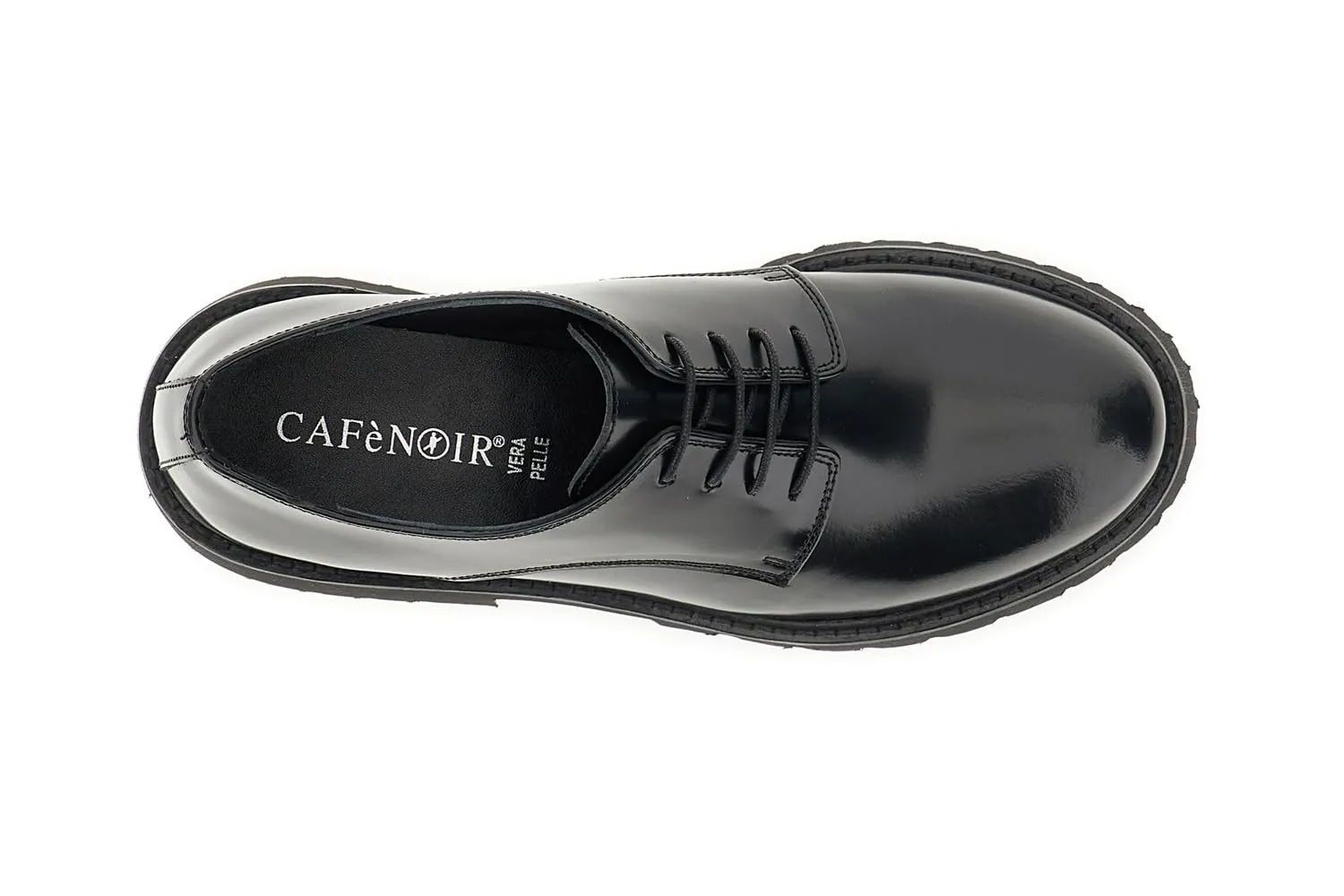 CafèNoir Derby Pelle Abrasivata Donna Suola Carrarmato 39