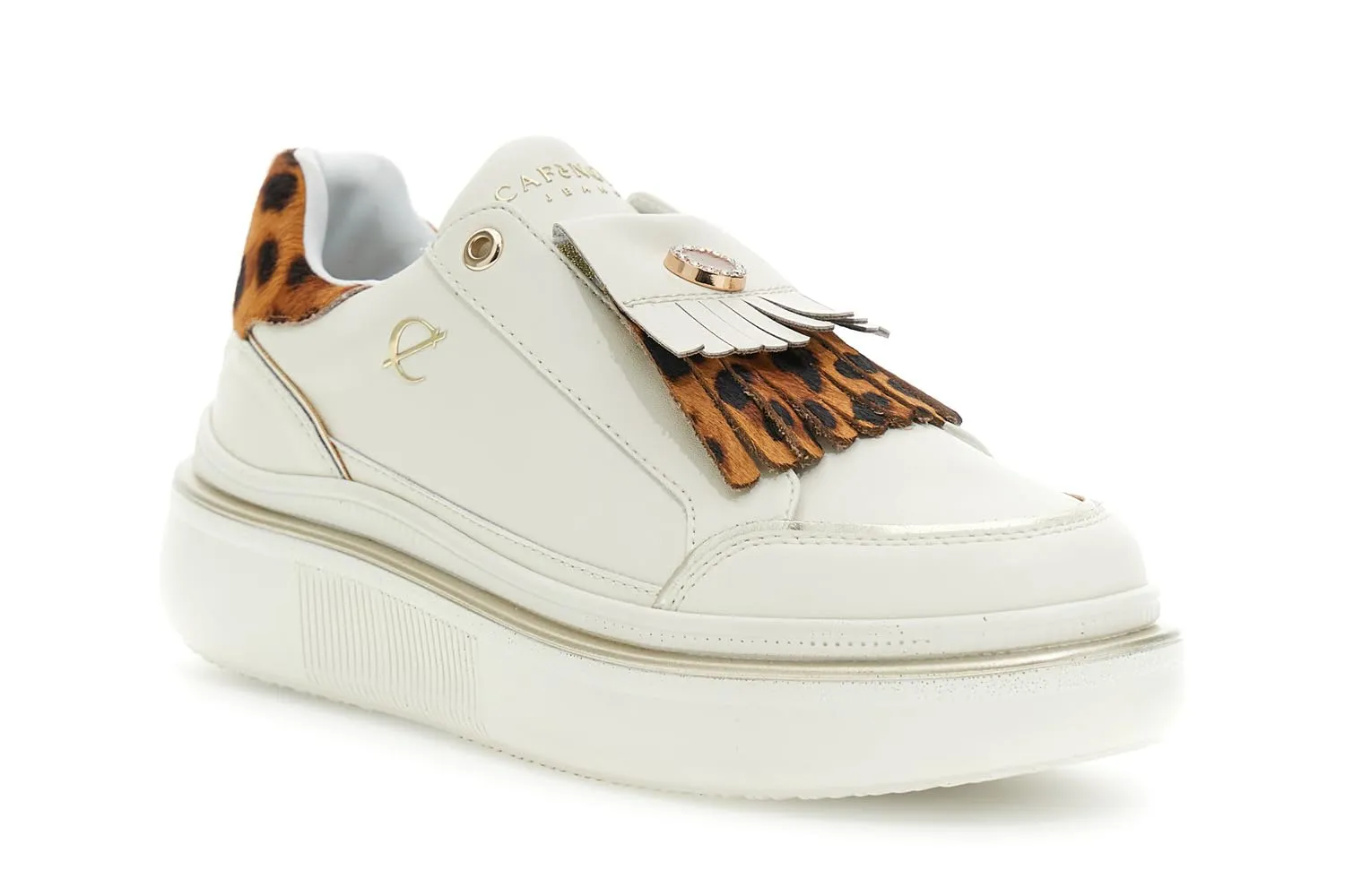 CafèNoir Slip-on Pelle Cavallino Maculato Platform 4 cm