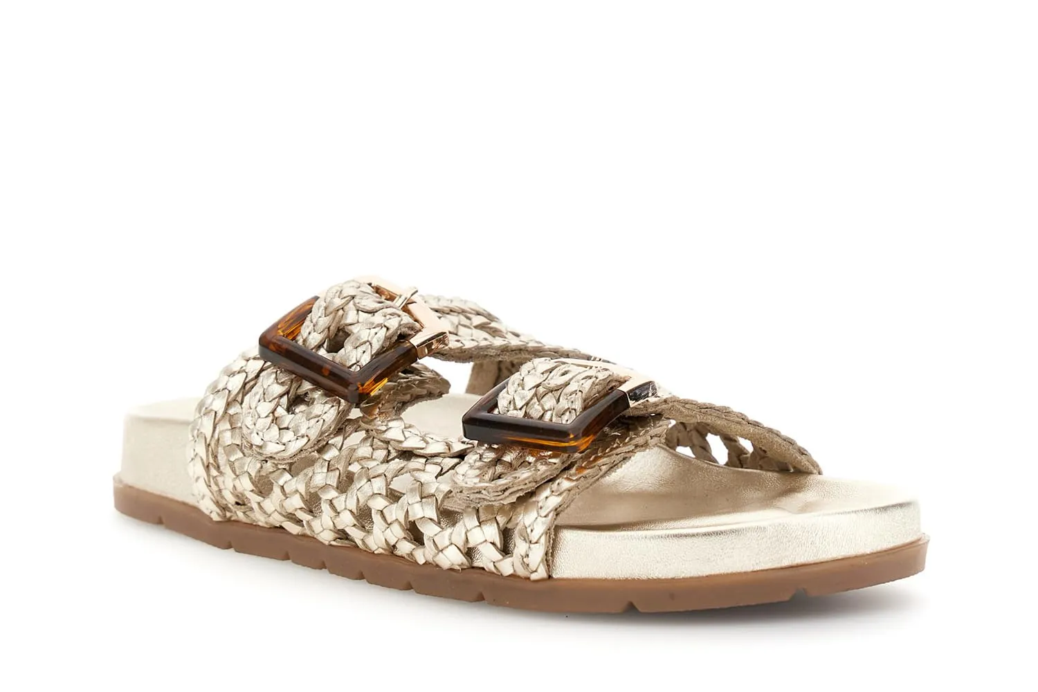 CafèNoir Ciabatta Pelle Intrecciata Donna Fibbie