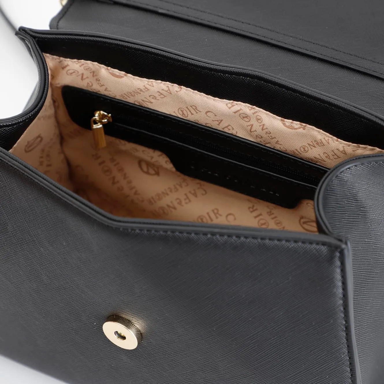 CafèNoir Borsa Saffiano Logo Ovale Tracolla