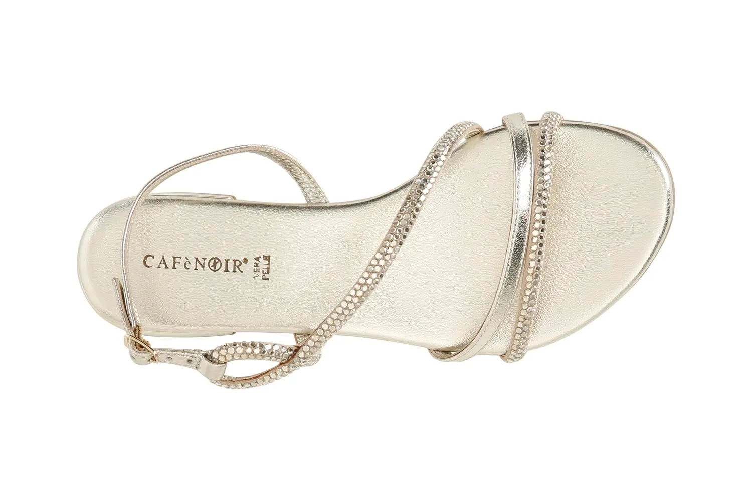 CafèNoir Sandali Asimmetrici Strass Termosaldati Donna