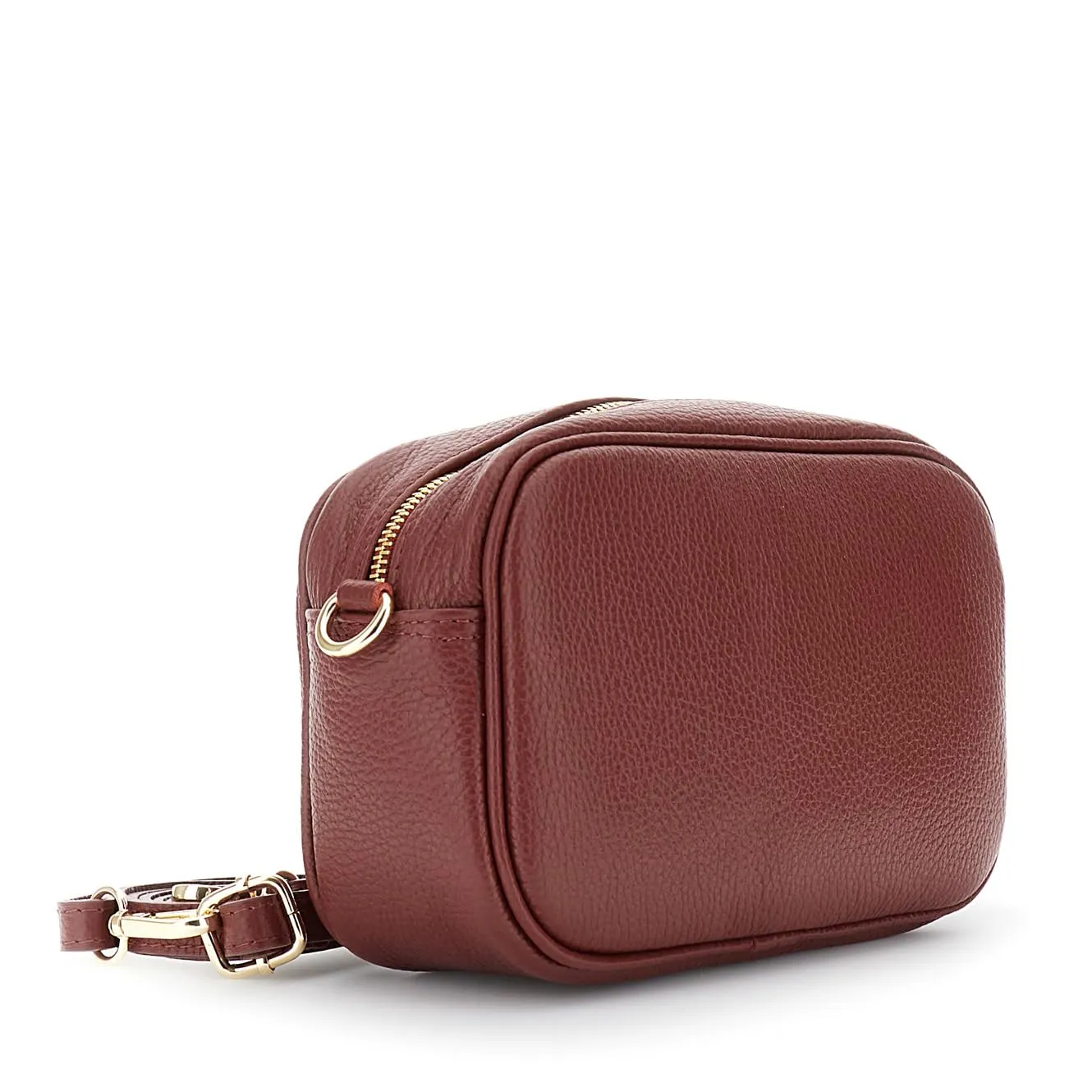 CafèNoir Camera Bag borsa martellata bordeaux nappina