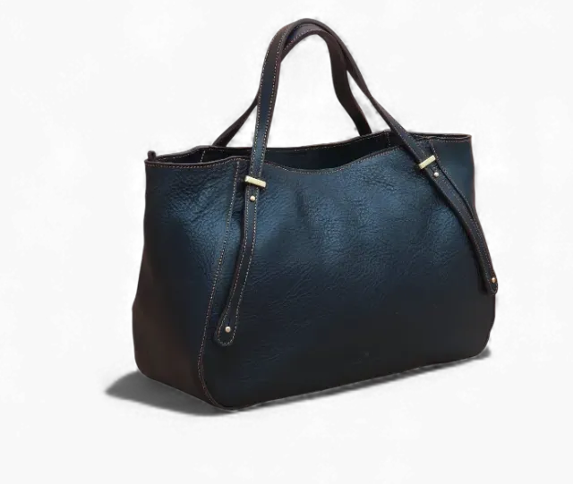 Aigin Milano Everyday Bag borsa pelle blu spalla
