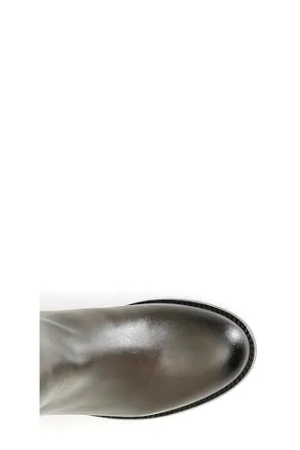 CafèNoir Stivale Pelle Fibbia Borchie Tacco 5 cm Nero