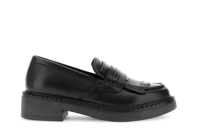 CafèNoir Mocassini Pelle Frange Donna Nero 39 pelle
