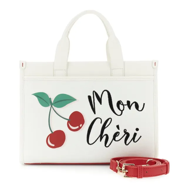 CafèNoir Tote Donna in Canvas Effetto Nappa con Ricamo